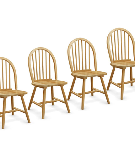 Giantex Wood Dining Chairs, French Country Armless Spindle Back Dining Chairs