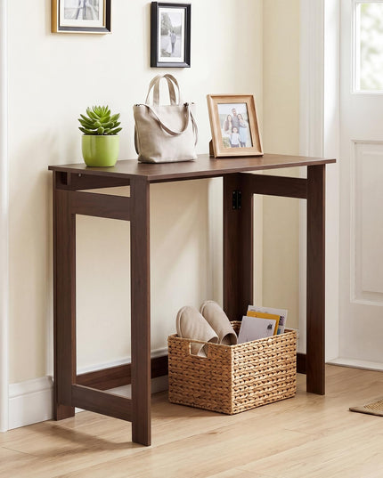 Giantex 32" Narrow Folding Console Table with Foldable Legs