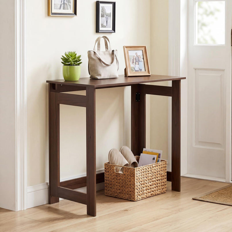 Giantex 32" Narrow Folding Console Table with Foldable Legs