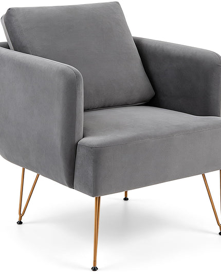 GIANTEX Modern Accent Chair with Back Cushion(1/2)