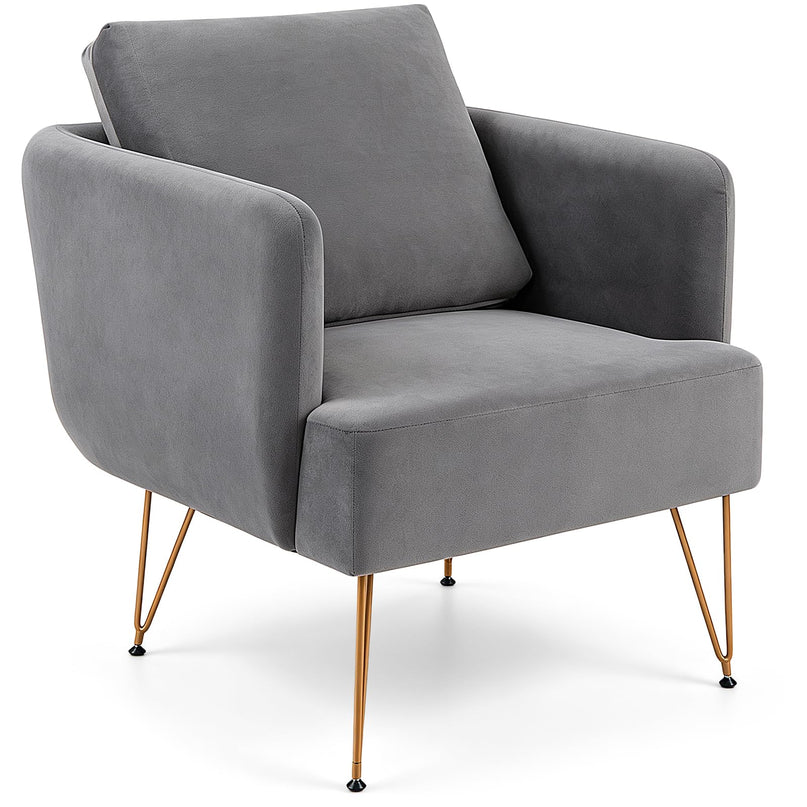 GIANTEX Modern Accent Chair with Back Cushion(1/2)