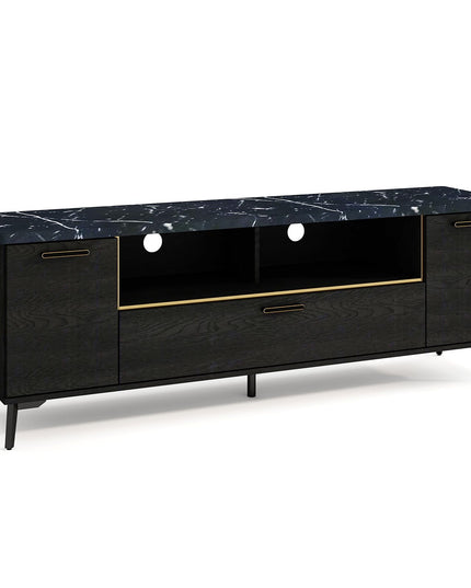 Giantex TV Stand for TVs up to 75", 63-Inch Mid Century Modern Entertainment Center with Flip Door Cabinet
