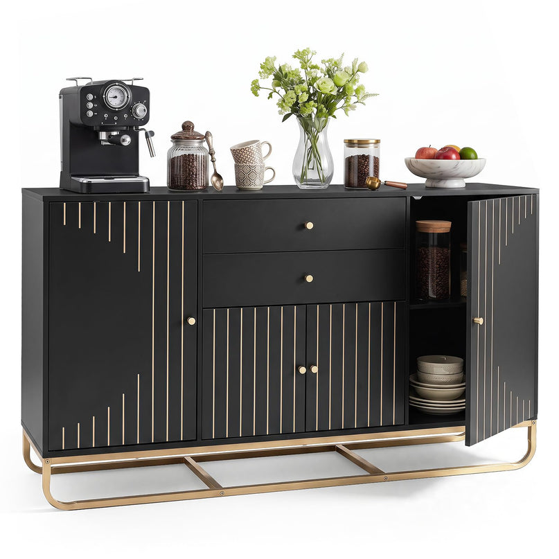 GIANTEX Modern Sideboard Buffet Cabinet with Storage & 2 Drawers