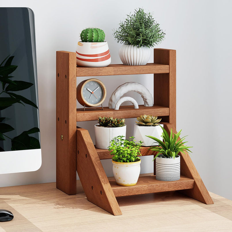 Giantex 4 Tier Small Tabletop Ladder Shelf for Succulents