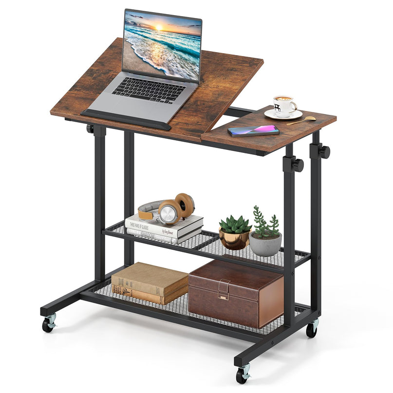 Giantex Mobile Standing Desk for Small Space