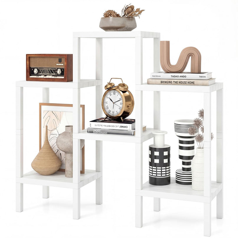 Giantex 6-Tier Plastic Modular Storage Shelves | Open Display Utility Shelving Unit