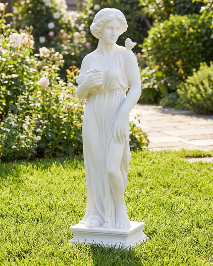 Giantex 31.5" Greek Goddess Statue with Bird