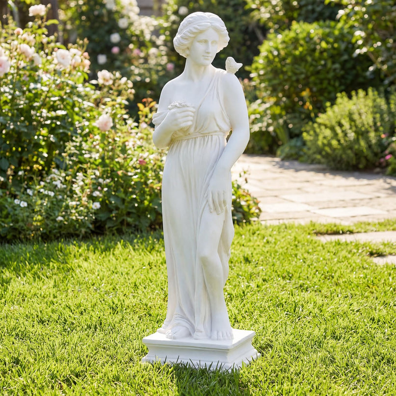 Giantex 31.5" Greek Goddess Statue with Bird
