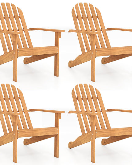 Giantex Adirondack Chair, Acacia Wood Fire Pit Chairs（1/2/4）