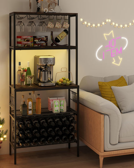 Giantex Wine Rack Freestanding Floor Wine Bar Cabinet