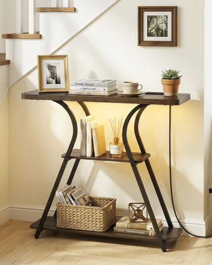 Giantex 32" Console Table with LED Lights