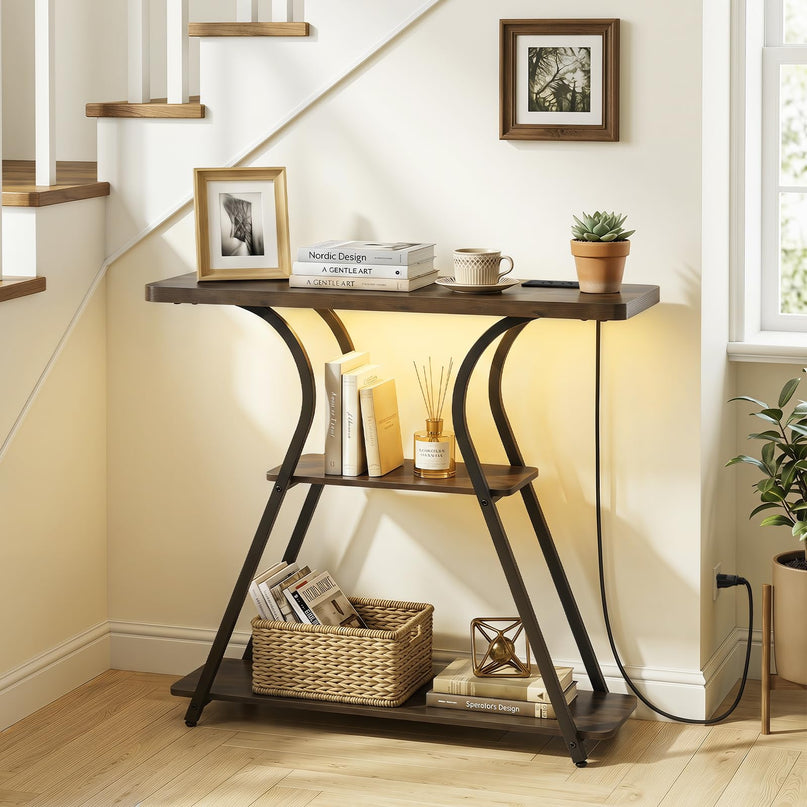 Giantex 32" Console Table with LED Lights