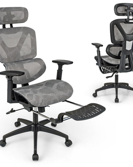 Giantex Ergonomic Office Chair, High Back Mesh Computer Desk Chair with Adjustable Backrest Headrest