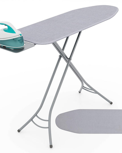 Giantex Foldable Ironing Board with Iron Rest, Heat Resistant Cover, 48.5" x 15.5" Ironing Surface, 27"-36" Adjustable Heights