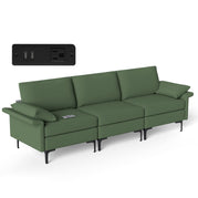 Green / 3 Seat with USB Port & Socket