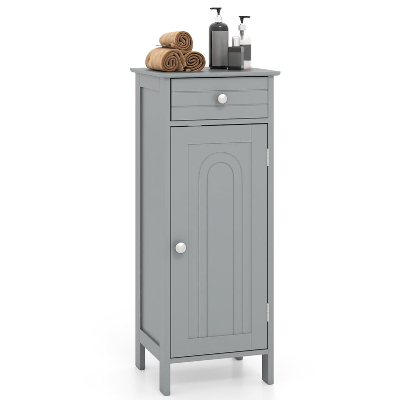Giantex 34.5” Bathroom Cabinet Narrow Side Storage Organizer