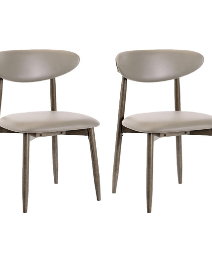 Giantex Wooden Dining Chairs Set of 2/4 with Faux Leather Covered Seat