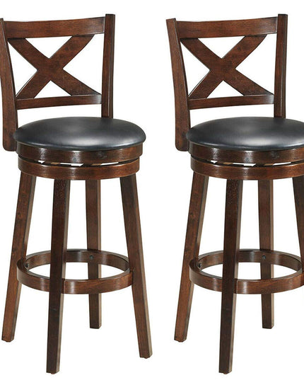 Counter Height Dining Chair, Fabric Upholstered 360 Degree Swivel, PVC Cushioned Seat, Perfect for Dining and Living Room