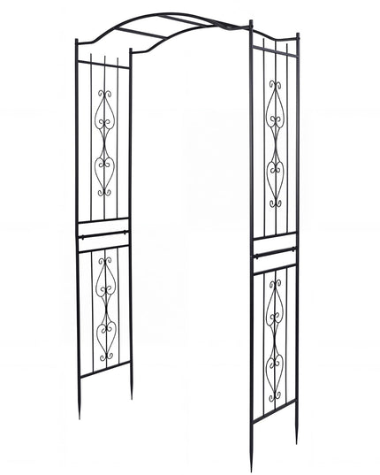 Giantex Metal Garden Arbor | 7.5 FT Heavy Duty Arch Trellis for Climbing Plants