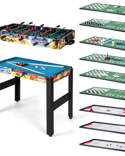 Giantex 12-in-1 Multi Game Table, 48 Inch Combination Game Tables with Foosball, Hockey, Ping Pong, Pool, Chess, Bowling, Checkers, Shuffleboard