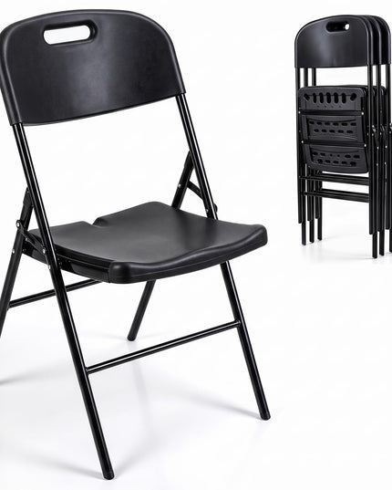 Giantex Folding Plastic Chairs w/HDPE Backrest & Seat (4/8/12)