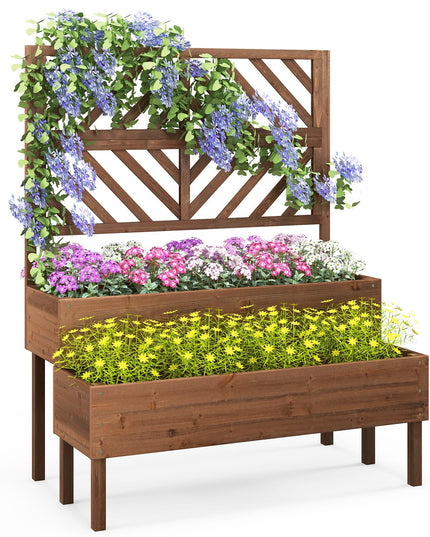 Giantex Raised Garden Bed with Trellis