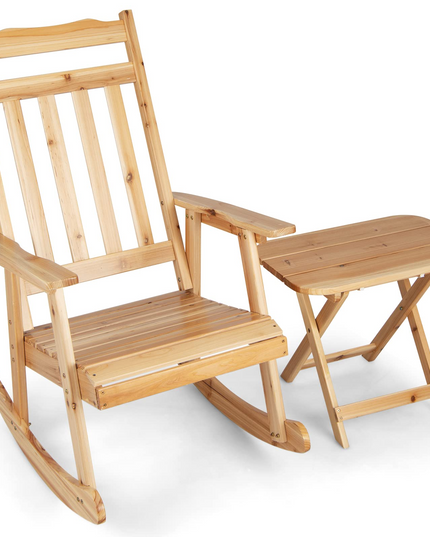 Giantex Outdoor Rocking Chairs Set - Front Rocking Chair
