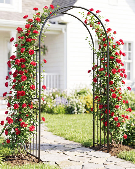Giantex 86'' Garden Arch Outdoor Metal Arbor Trellis