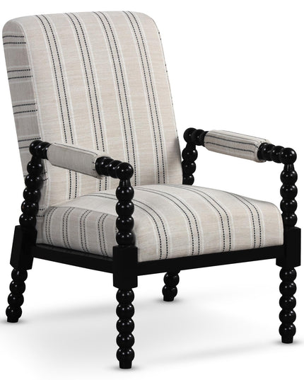 Giantex Mid Century Modern Spindle Accent Chair Set of 1/2, Upholstered Armchair w/Rubber Wood Frame