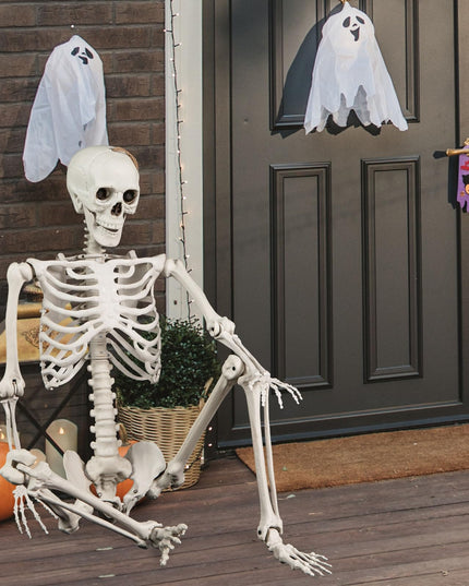 Giantex 5.4 FT Halloween Life Size Skeleton with Movable Joints