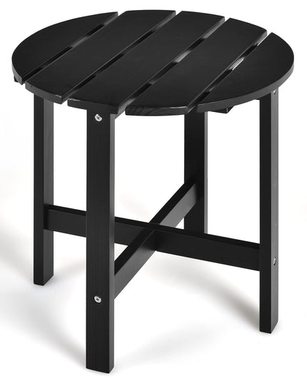 Patio Side Table 18" Outdoor Bistro Table with Stable Cruciform Structure