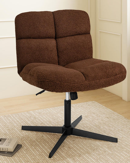 Giantex Criss Cross Chair No Wheels, Armless Cross Legged Office Desk Chair