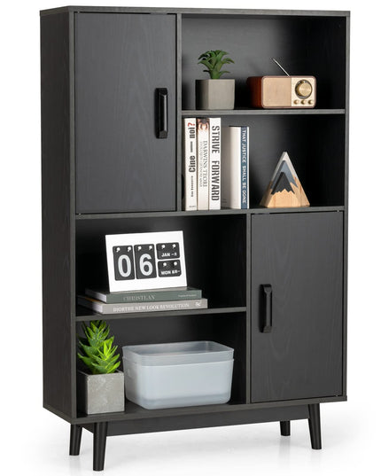 Giantex Storage Cabinet with Legs 4-Tier Bookshelf for Books & Photos