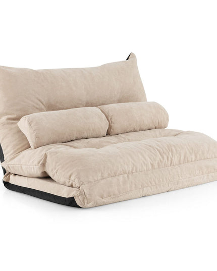 Giantex Adjustable Floor Sofa Bed, Foldable Lazy Couch Bed with Adjustable Backrest