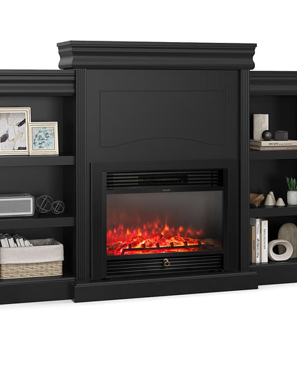 Giantex Electric Fireplace TV Stand - 1500W Electric Fireplace Inserts with 3 Flame Colors