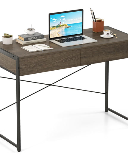 Giantex 44 Inch Home Office Desk with Anti-Toppling Device & Metal Frame