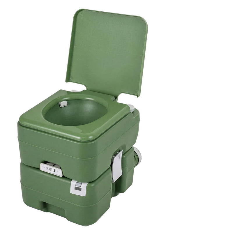 Giantex Portable Toilet with Level Indicator and 5.8 Gal Detachable Waste Tank