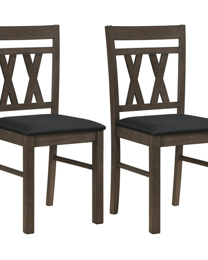 Giantex Linen Style Upholstered Kitchen Chairs with Dual X-Shaped Back (2/4)