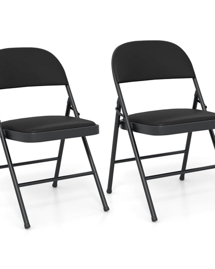 Giantex Folding Chair with Metal Frame for Indoor Outdoor Events