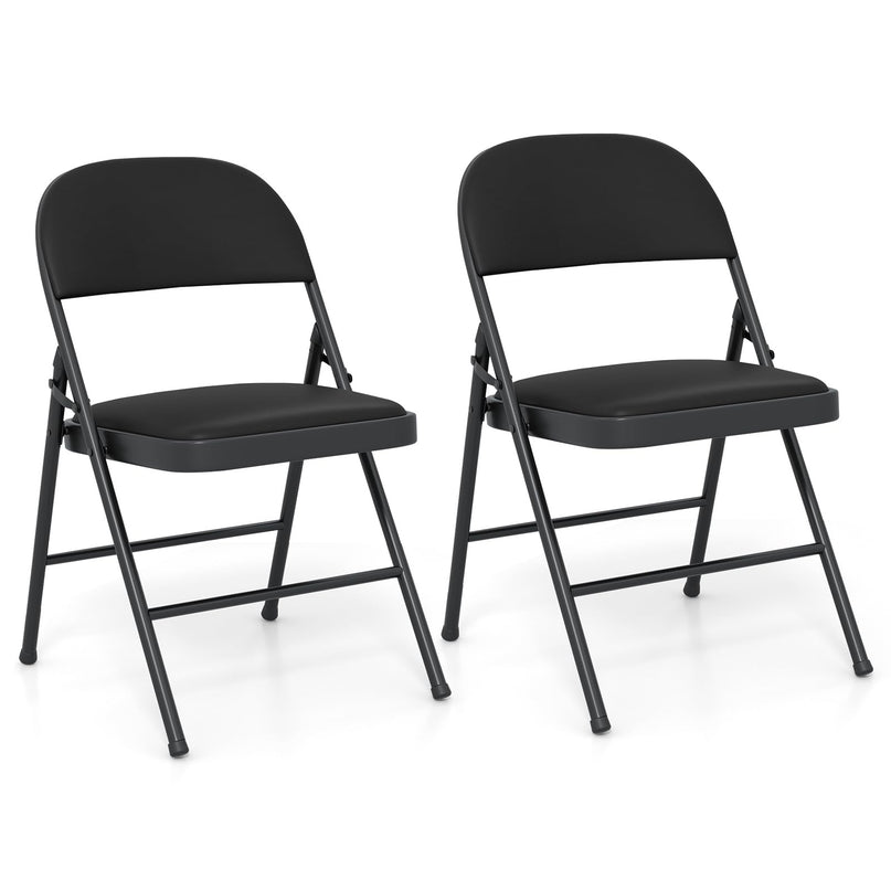 Giantex Folding Chair with Metal Frame for Indoor Outdoor Events