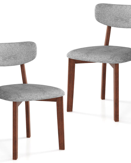 Giantex Wood Dining Chairs Set of 2, Farmhouse Wooden Dining Room Chair with Cushion Seat
