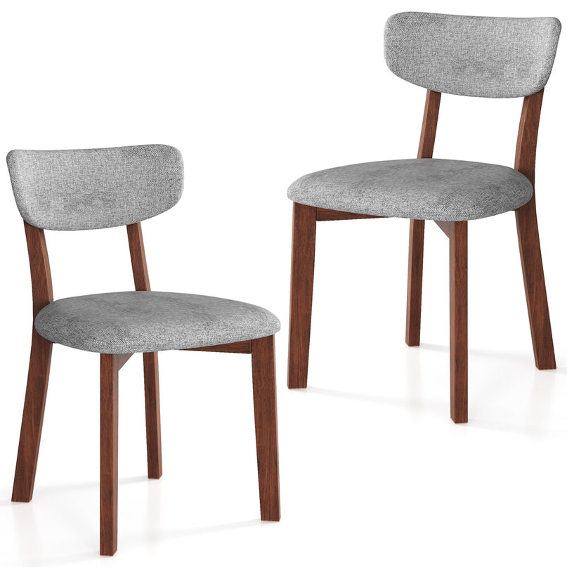 Giantex Wood Dining Chairs Set of 2, Farmhouse Wooden Dining Room Chair with Cushion Seat