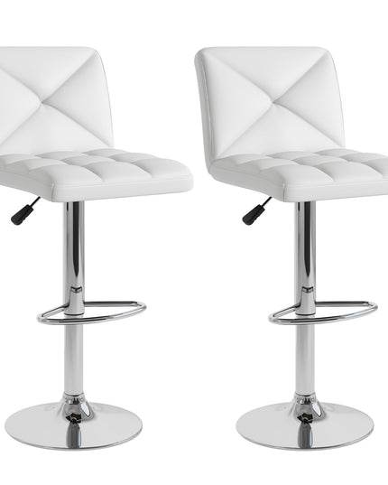 Giantex Bar Stools Set of 2/4, Modern PU Leather Swivel Counter Height Bar Stools with Back