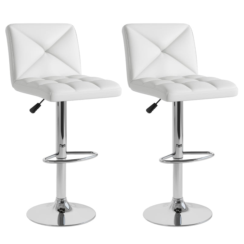 Giantex Bar Stools Set of 2/4, Modern PU Leather Swivel Counter Height Bar Stools with Back