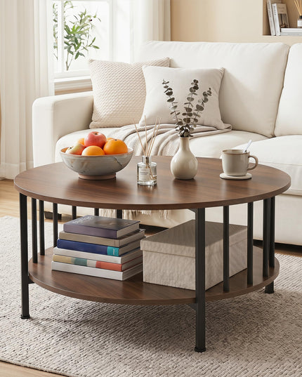 Giantex 32.5" Farmhouse Round Coffee Table
