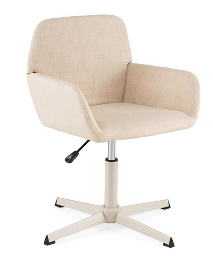 GIANTEX Vanity Chair with Back | 360° Swivel Armchair w/Adjustable Height (1/2)