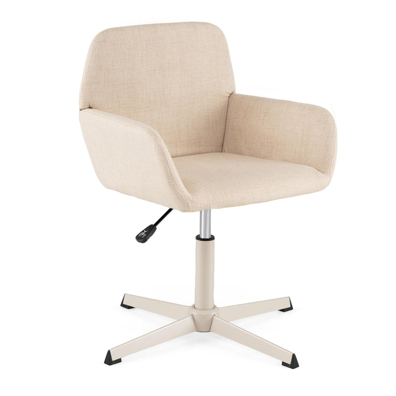 GIANTEX Vanity Chair with Back | 360° Swivel Armchair w/Adjustable Height (1/2)
