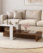 White + Walnut