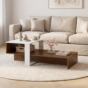 White + Walnut