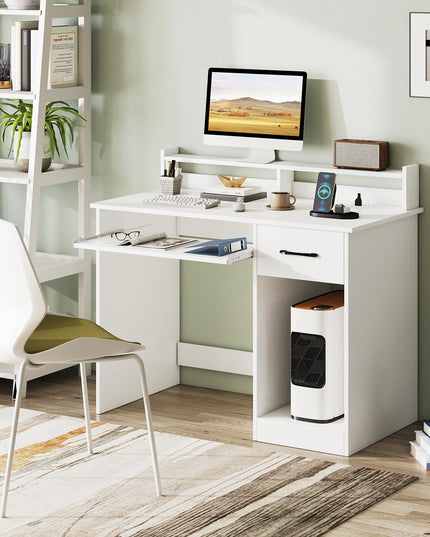 Giantex Modern Home Office Desk with Keyboard Tray PC Laptop Table Workstation